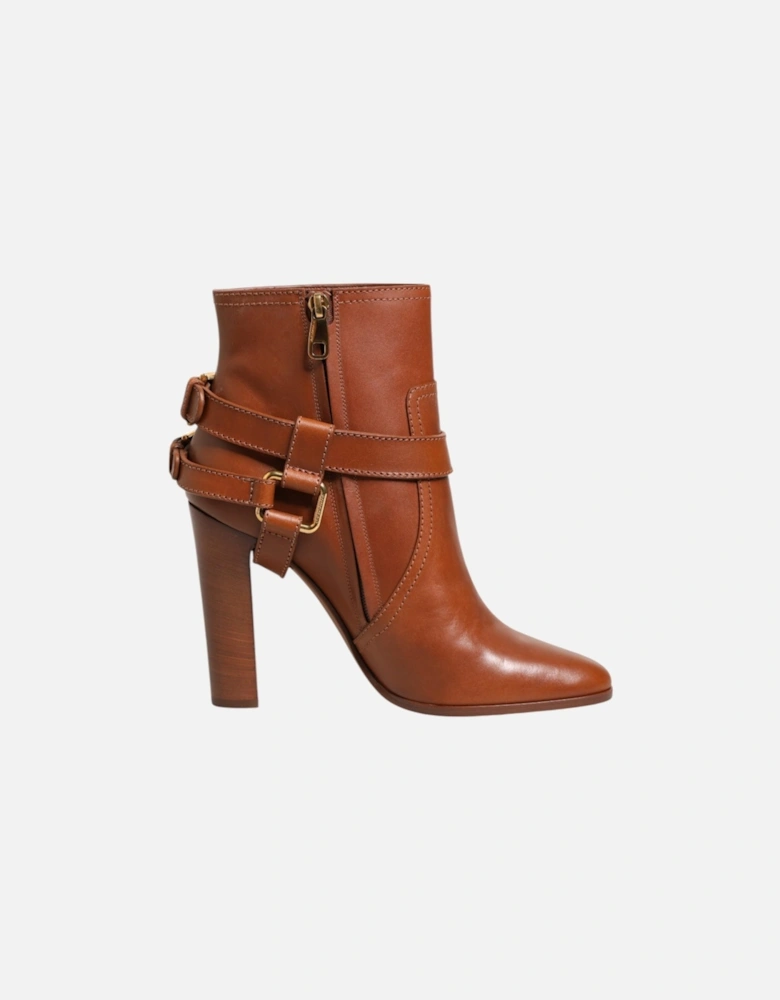 High-Waisted Cropped Wide-Leg Trousers Women - Brown Boots