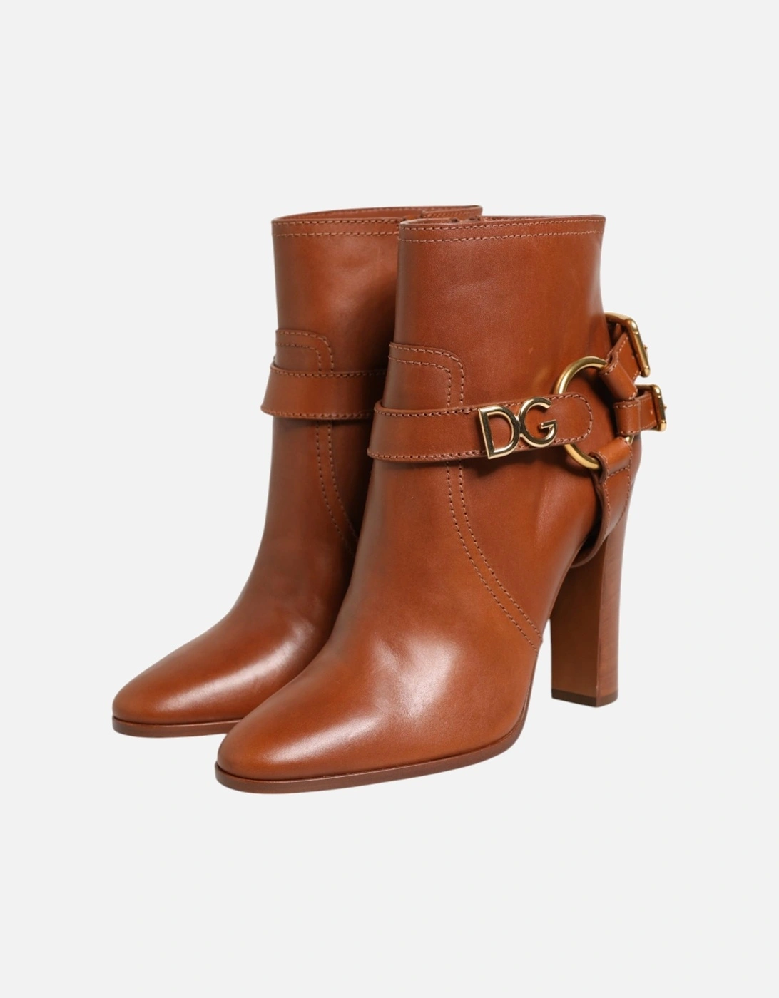 High-Waisted Cropped Wide-Leg Trousers Women - Brown Boots