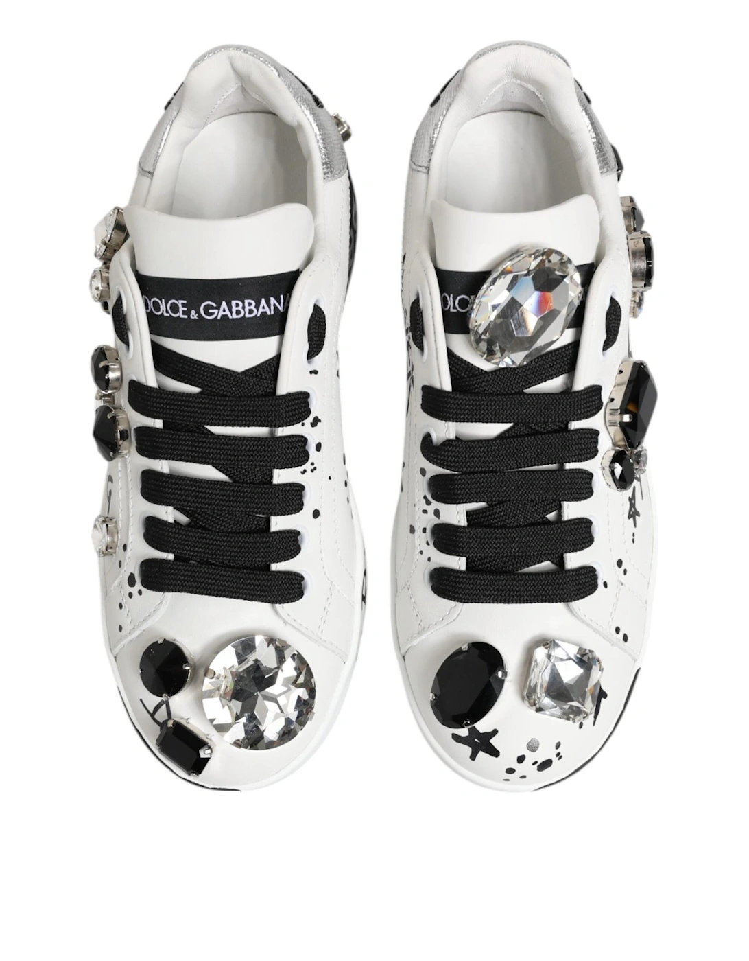 Leather Platform Ankle Boots with Block Heel Women - White Sneakers