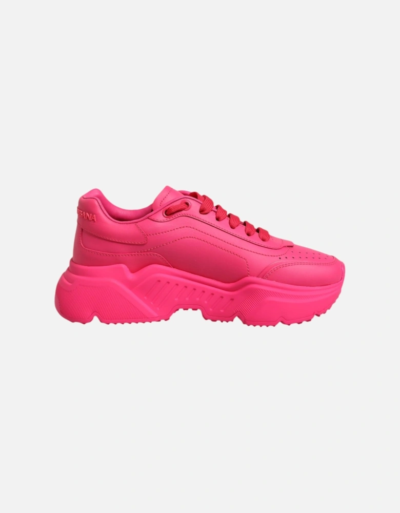 High-Waisted Slim Fit Denim Jeans Women - Pink Sneakers