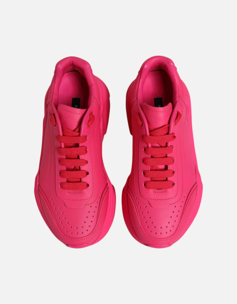 High-Waisted Slim Fit Denim Jeans Women - Pink Sneakers
