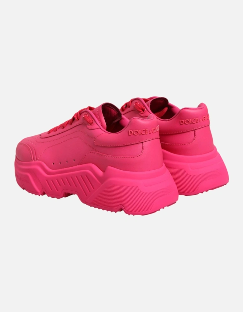High-Waisted Slim Fit Denim Jeans Women - Pink Sneakers