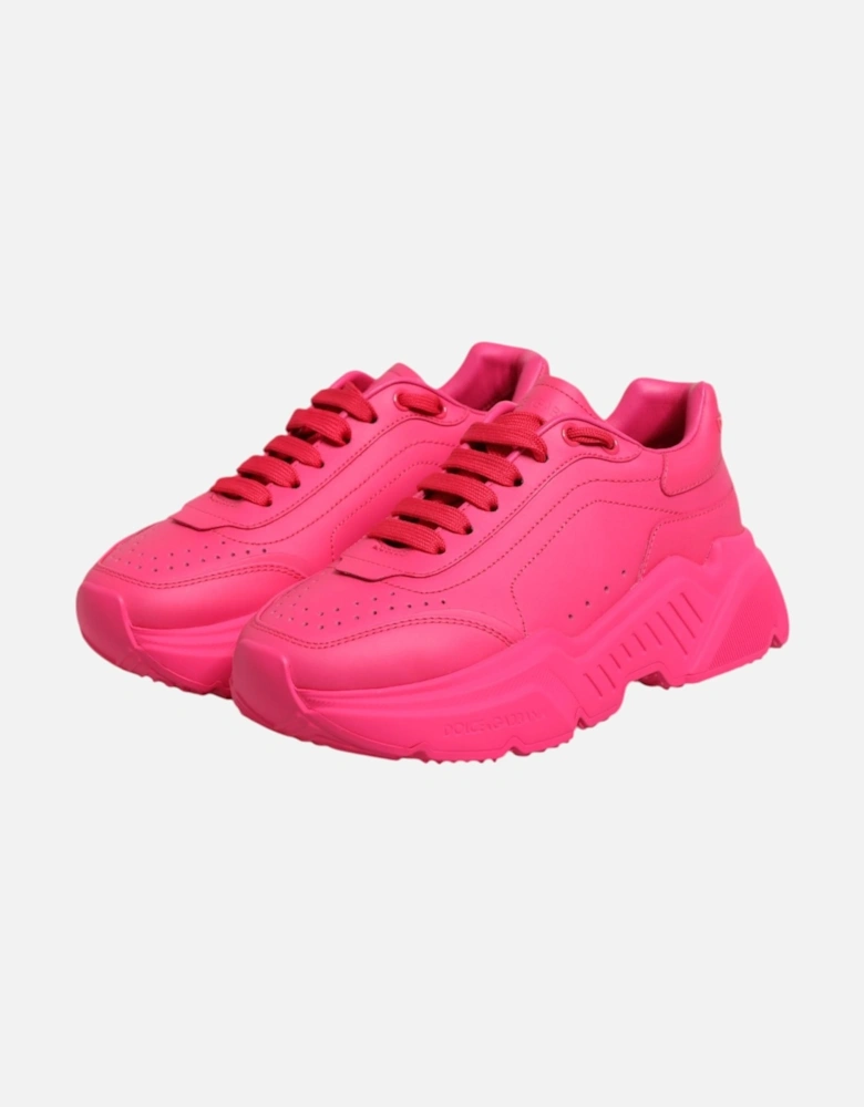 High-Waisted Slim Fit Denim Jeans Women - Pink Sneakers
