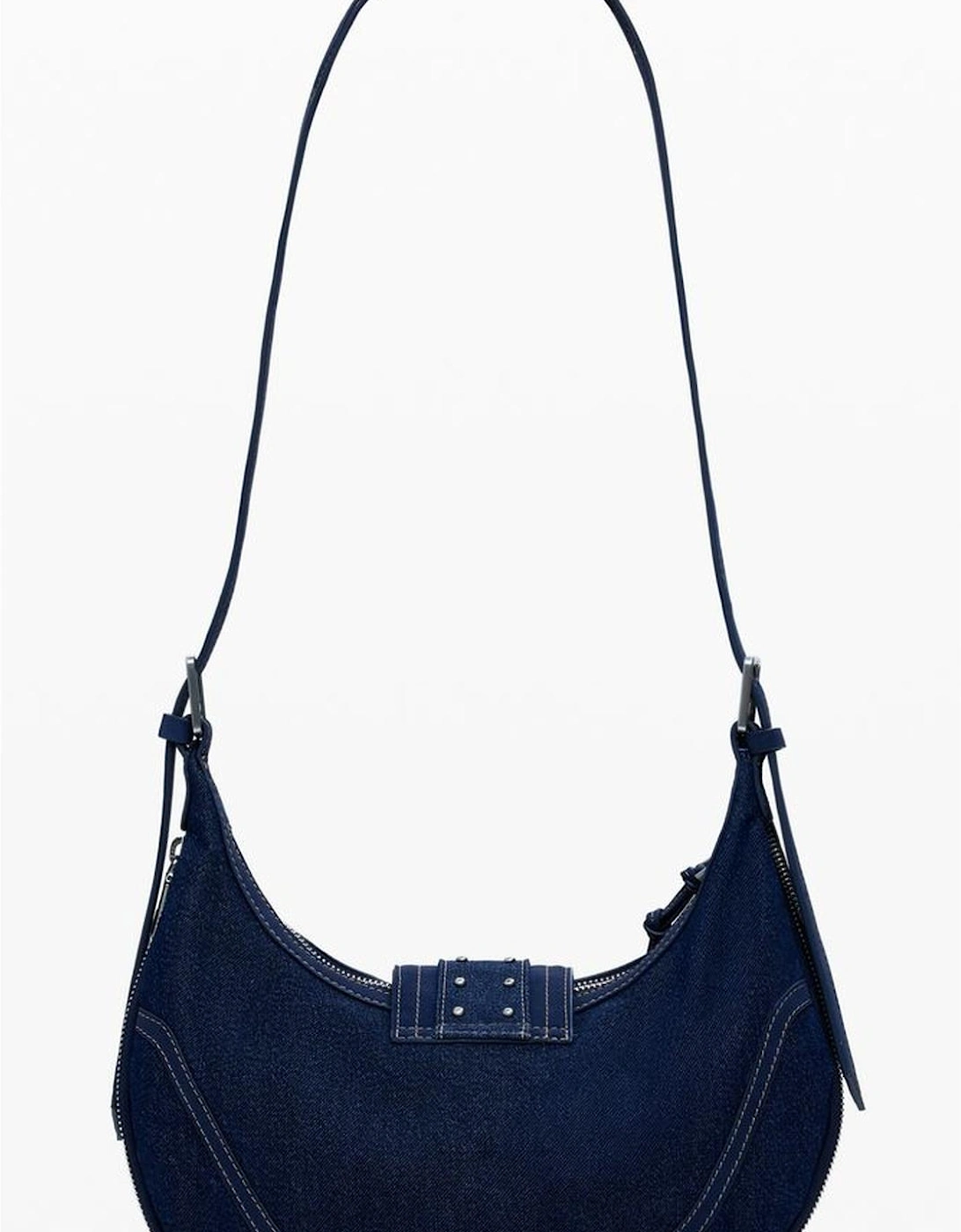 Leather Platform Ankle Boots with Buckle Detail Women - Blue Handbags