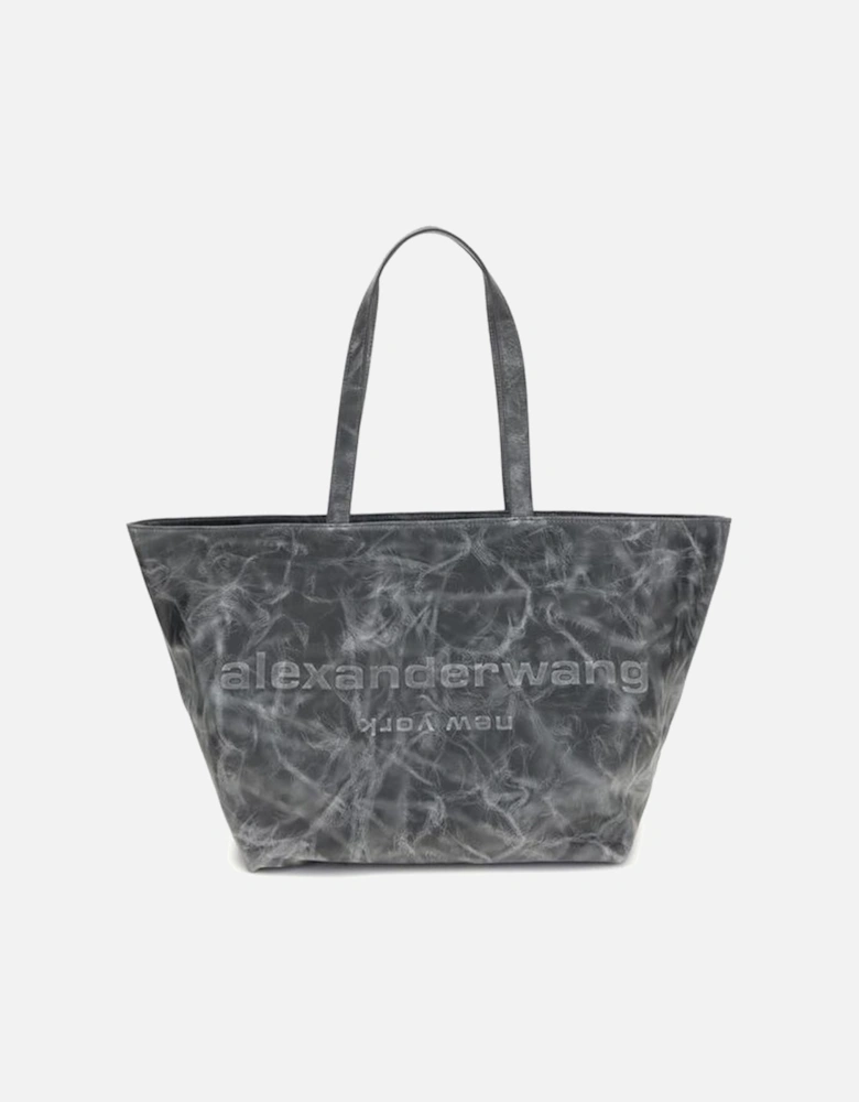 Leather Biker Jacket with Zipper Detailing Women - Gray Shoulder Bags