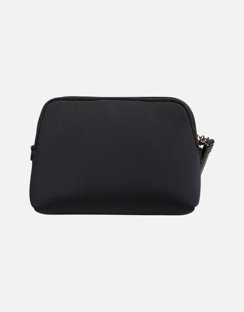 Leather Embossed Logo Crossbody Bag Women - Black Clutch Bags