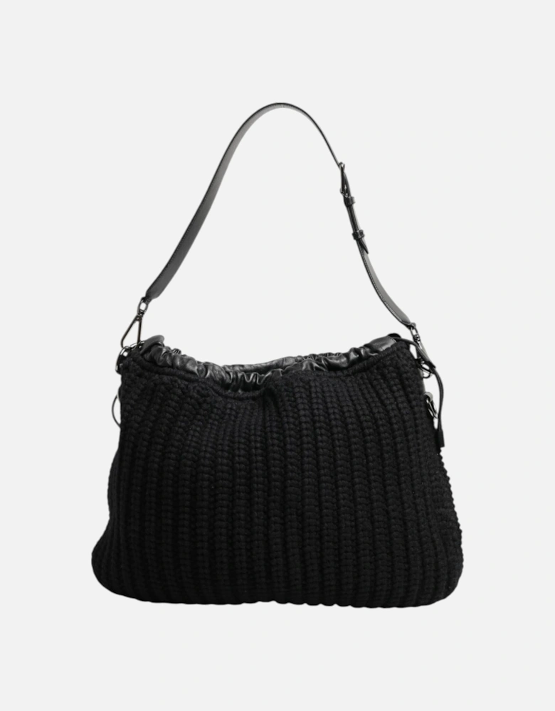 Leather Biker Jacket with Zipper Details Women - Black - Shoulder Bags