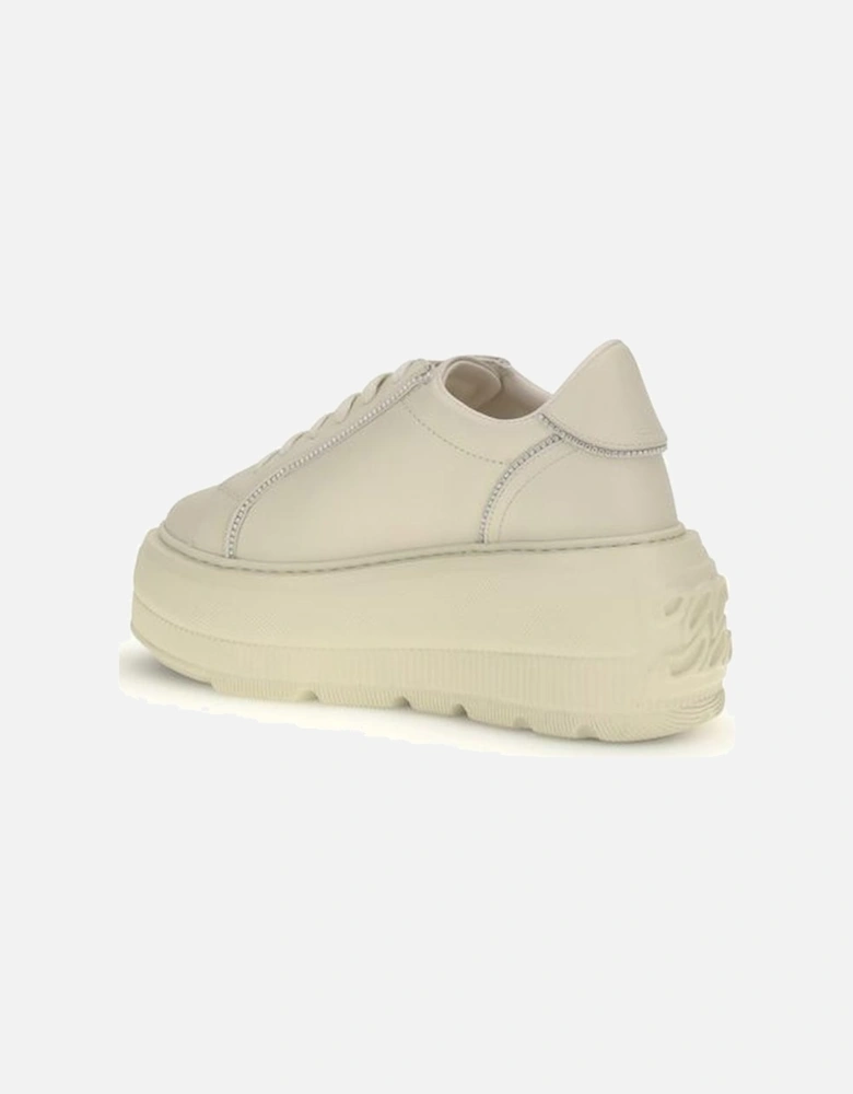 Leather Platform Ankle Boots Women - White Sneakers