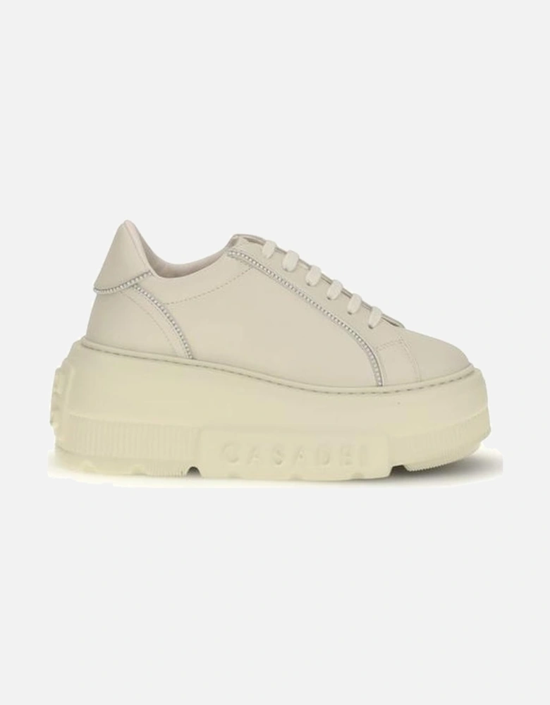Leather Platform Ankle Boots Women - White Sneakers