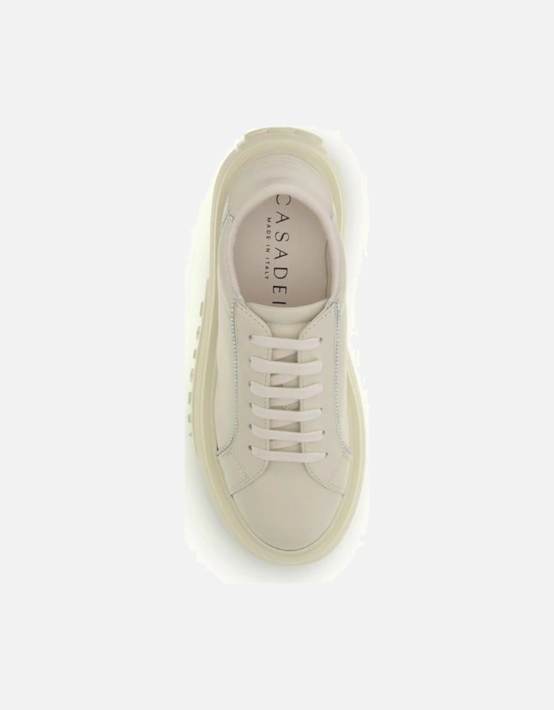 Leather Platform Ankle Boots Women - White Sneakers