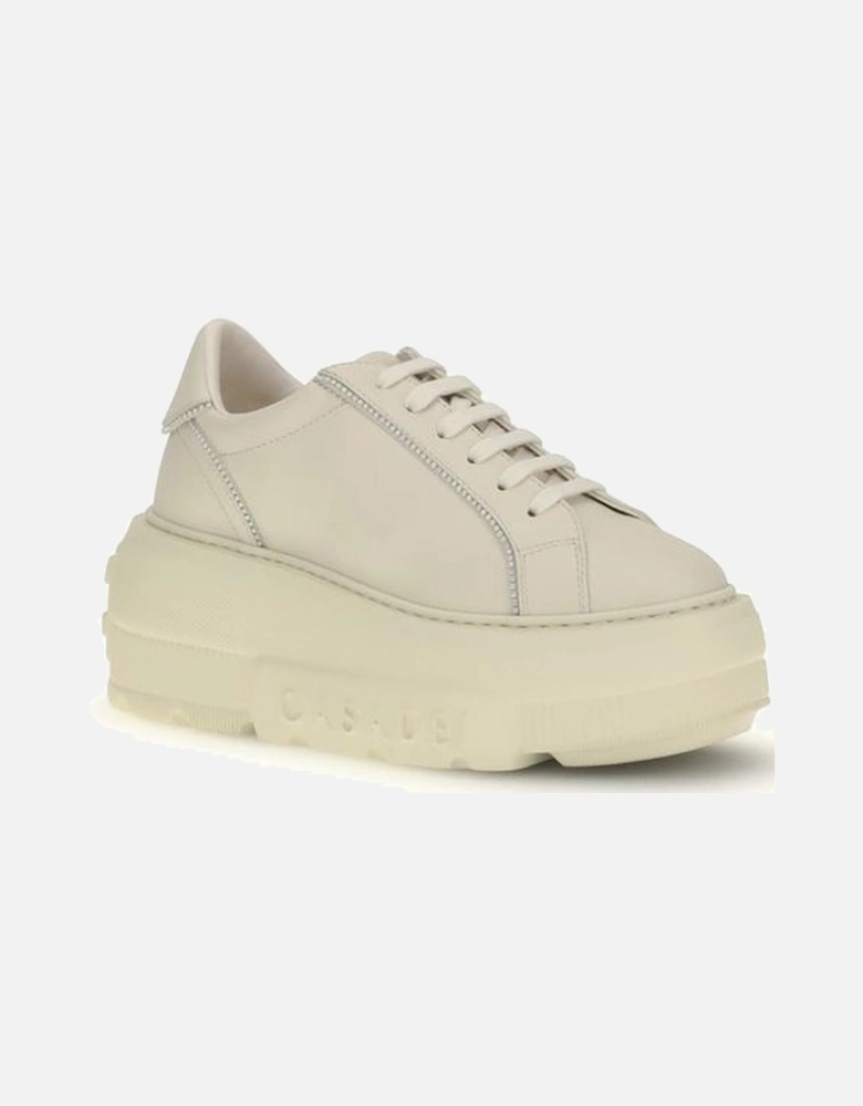 Leather Platform Ankle Boots Women - White Sneakers