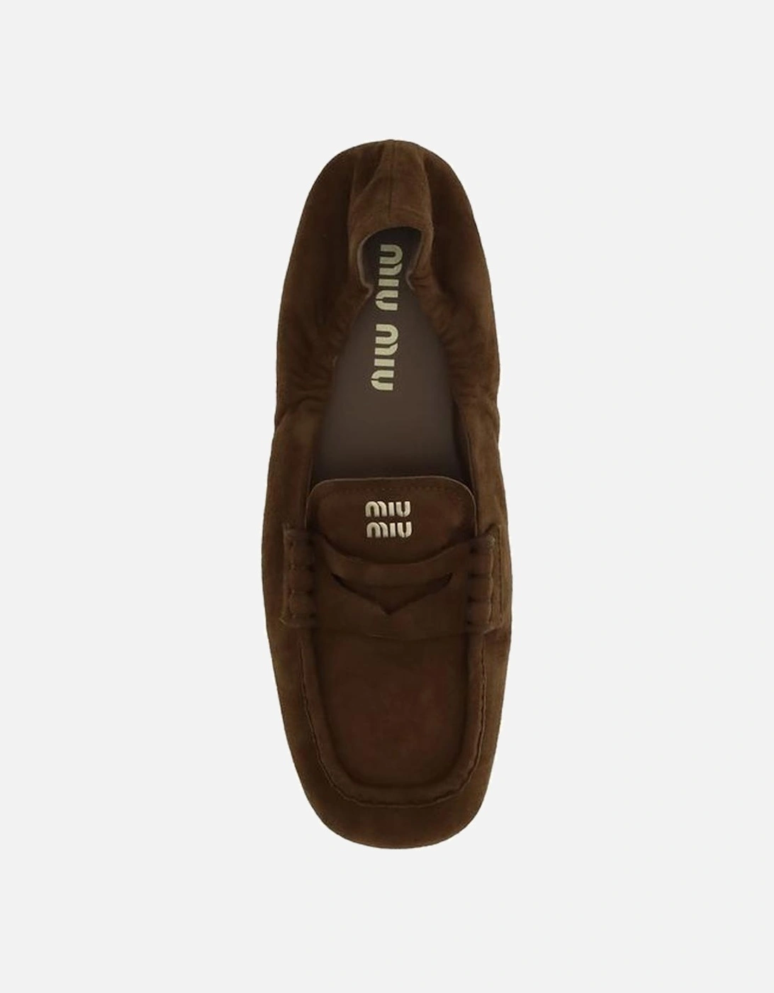 Ruches Suede Leather Loafers with Horsebit Detailing Women - Brown