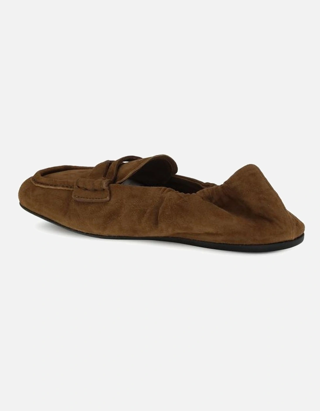 Ruches Suede Leather Loafers with Horsebit Detailing Women - Brown