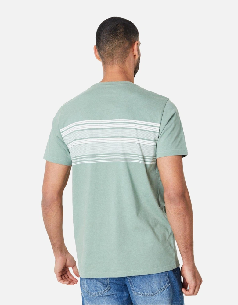 Mens Chest Stripe Cotton T-Shirt