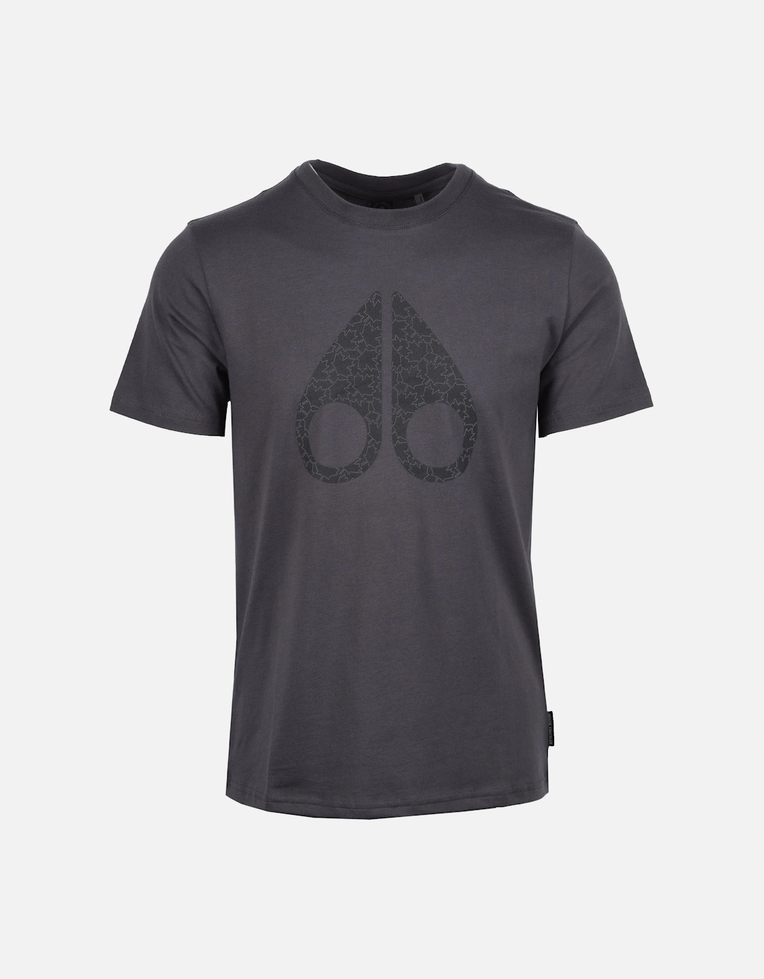 Men's Moose Knuckles Chamblee Leaf T-Shirt Cement - Cream/Grey - Size: 40