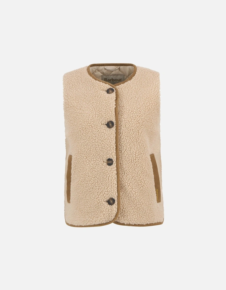 Luciana Womens Fleece Gilet - Natural