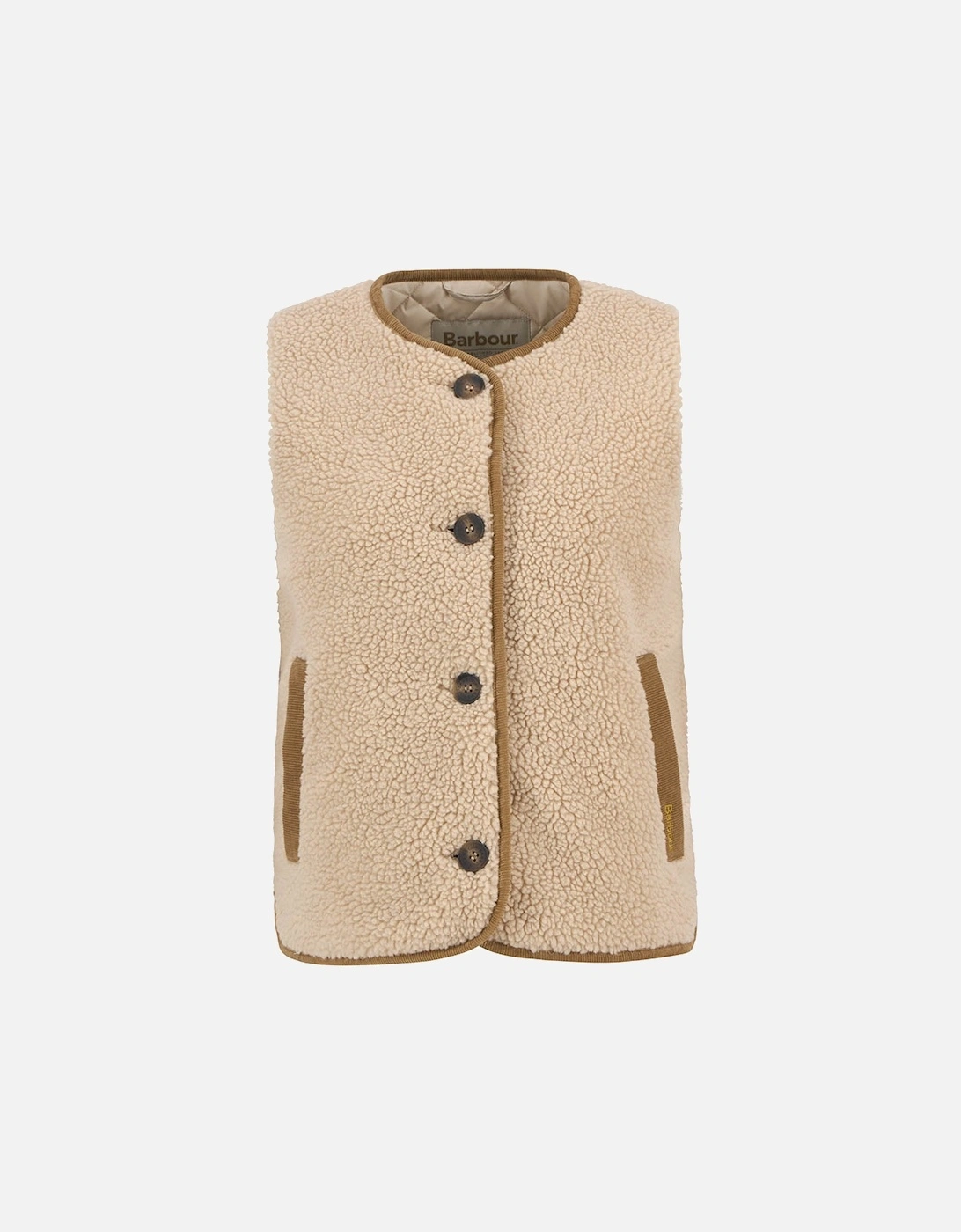 Luciana Womens Fleece Gilet - Natural, 2 of 1