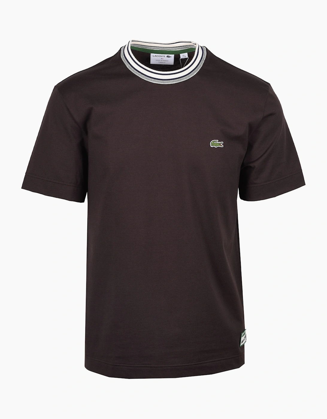 Men's Lacoste Made in France T-Shirt Brown - Size: 42