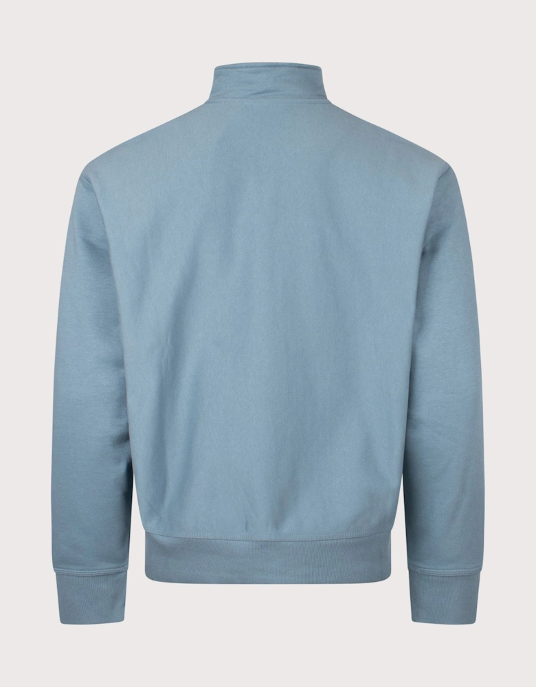 Relaxed Fit Quarter Zip American Script Sweatshirt