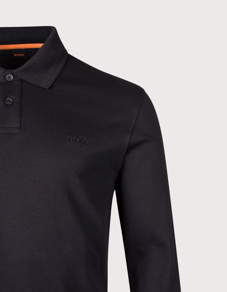 Piqué Interlock Long Sleeve Polo Shirt