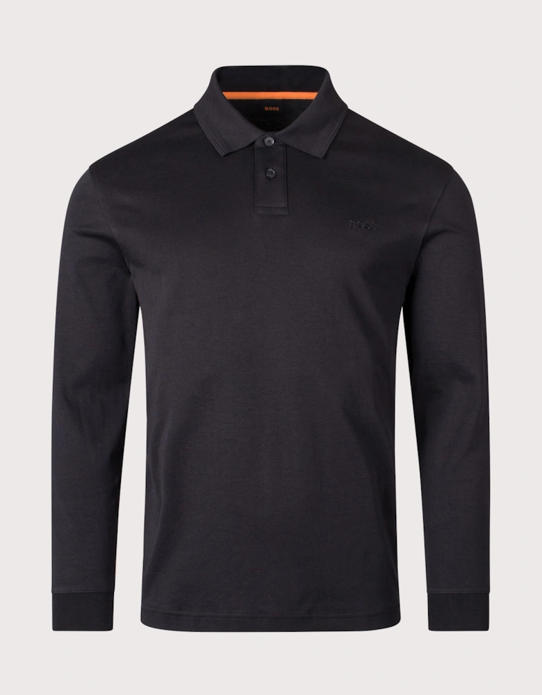 Piqué Interlock Long Sleeve Polo Shirt