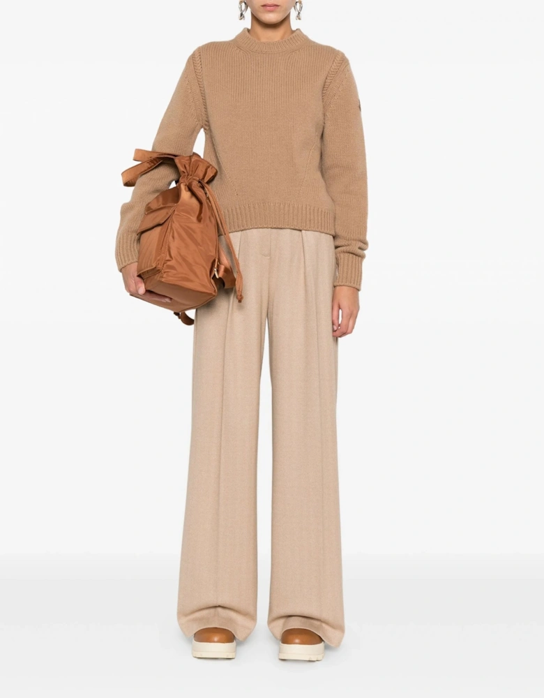 Womens Wool Sweater Beige