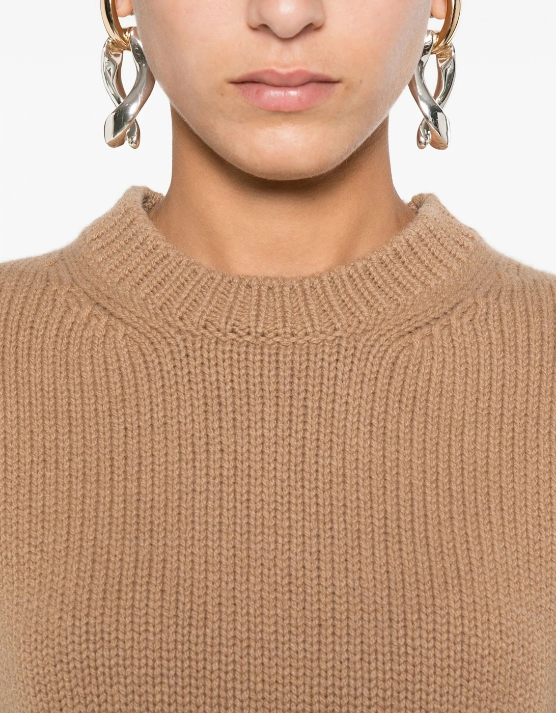 Womens Wool Sweater Beige