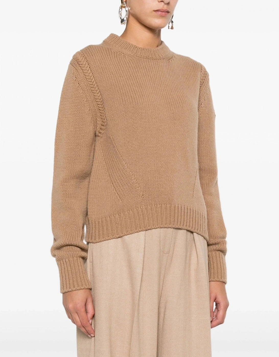 Womens Wool Sweater Beige
