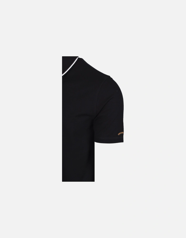 Tipped Polo Shirt Black