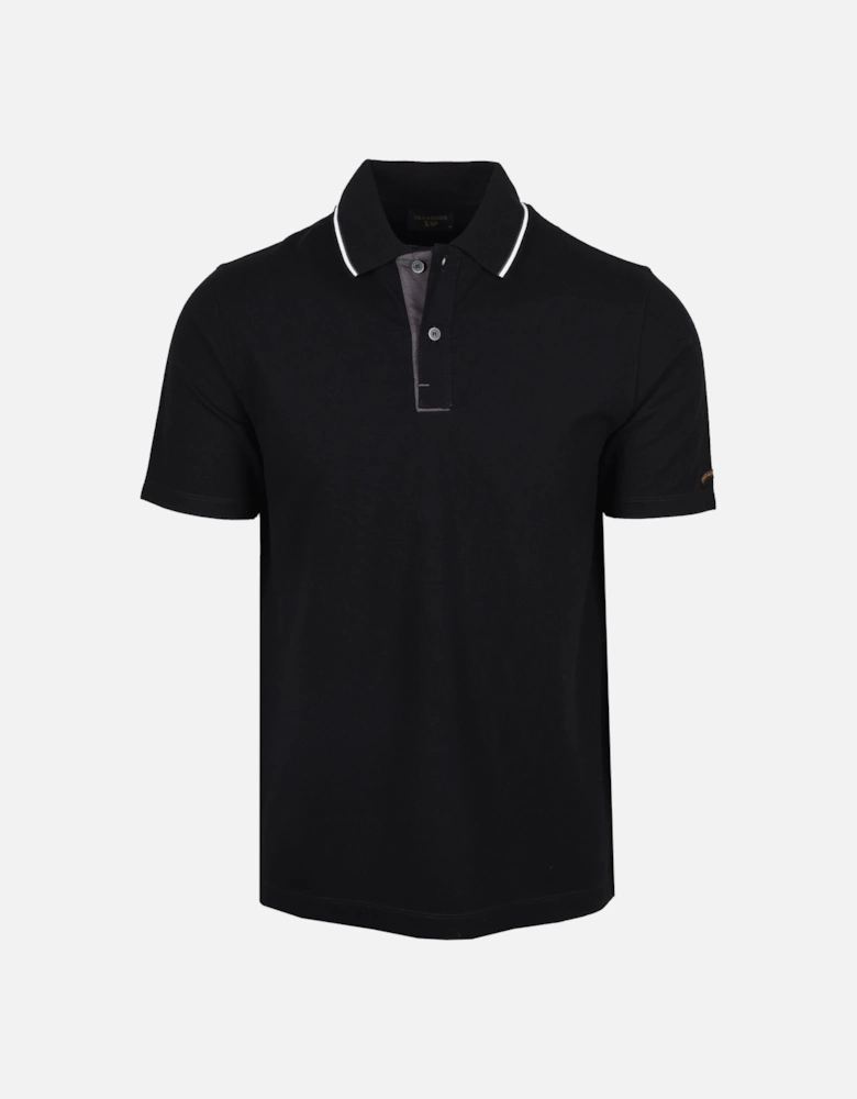 Tipped Polo Shirt Black