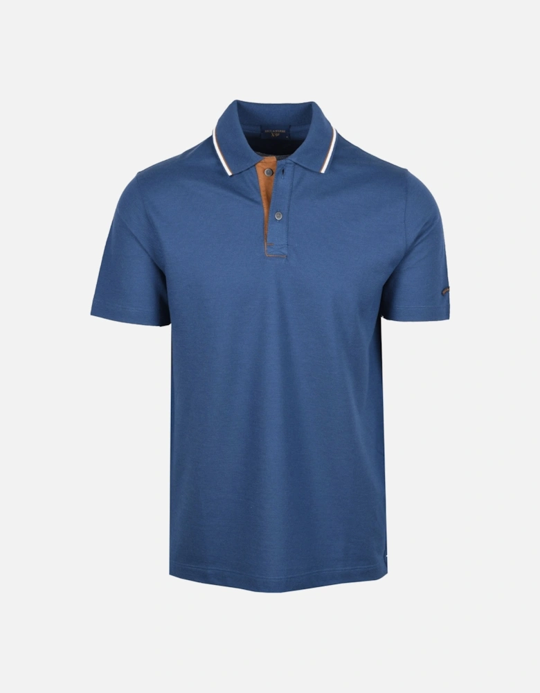 Tipped Polo Shirt Blue