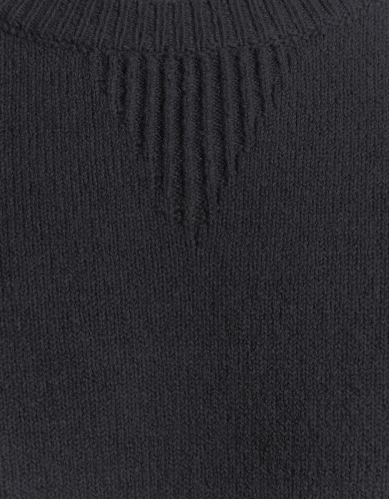 Knitted Script Crew Neck Jumper