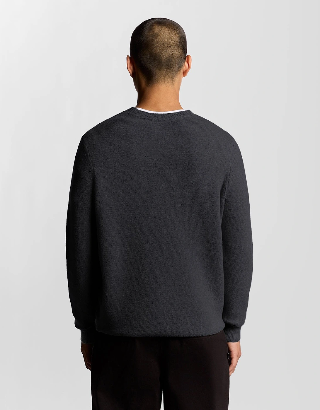 Knitted Script Crew Neck Jumper