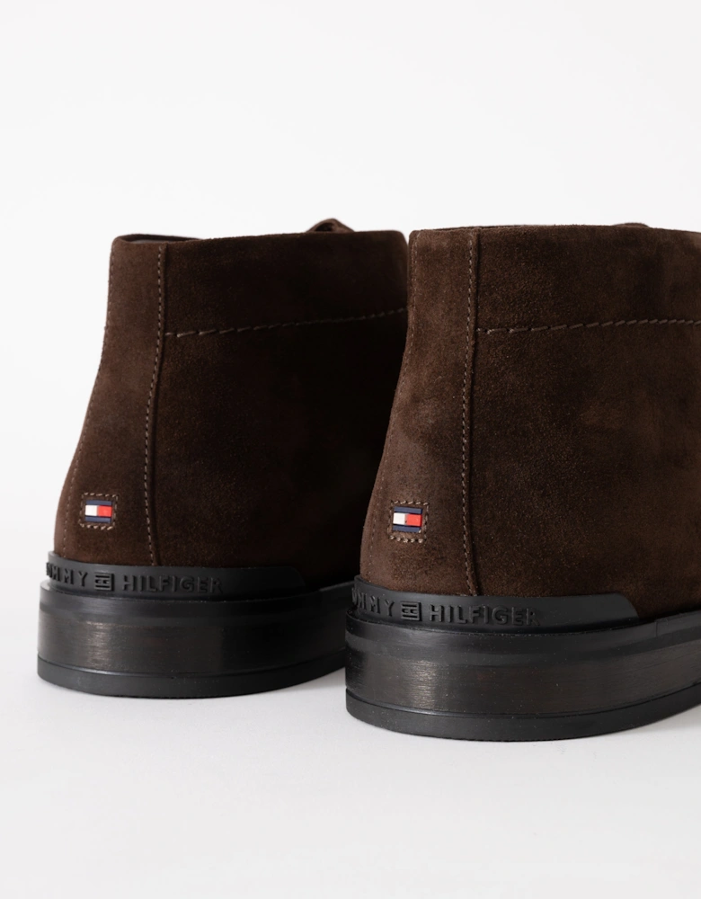 Corporate Hilfiger Mens Short Suede Boots - Cocoa