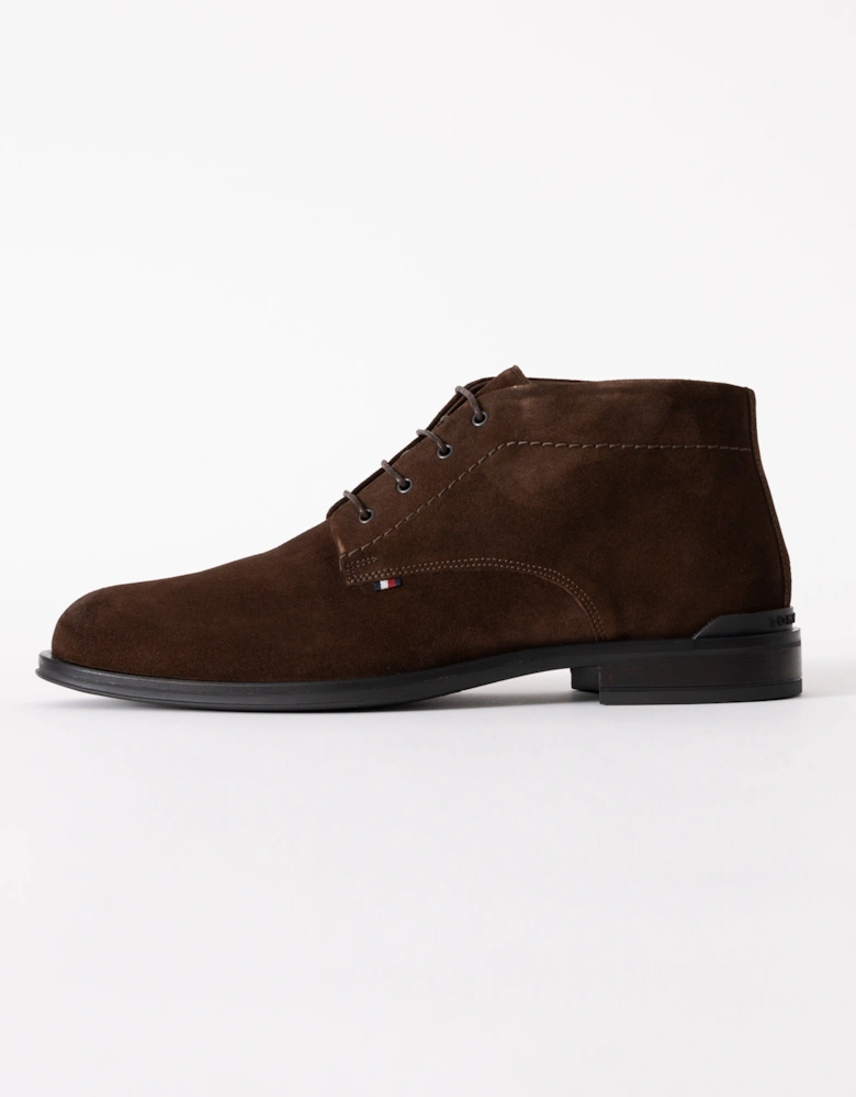 Corporate Hilfiger Mens Short Suede Boots - Cocoa