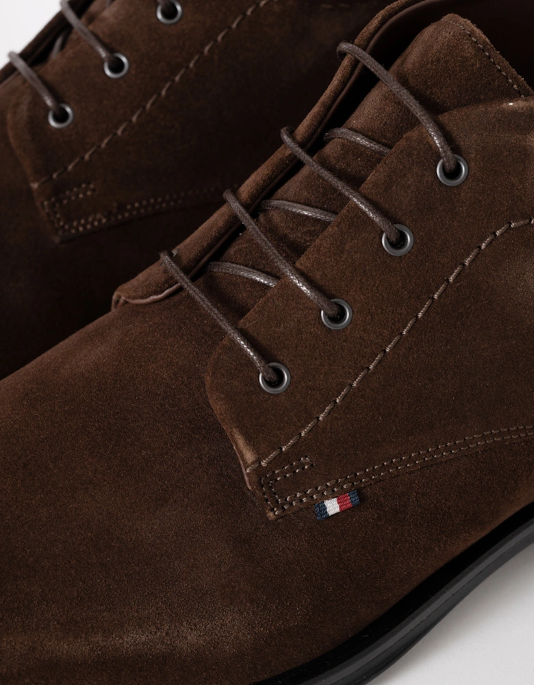 Corporate Hilfiger Mens Short Suede Boots - Cocoa