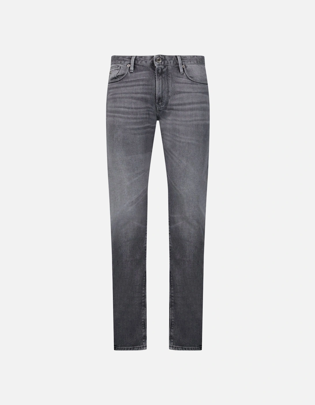 J06 Slim Fit 5 Pocket Silver Eagle Black Belt Patch Jeans Grey, 5 of 4