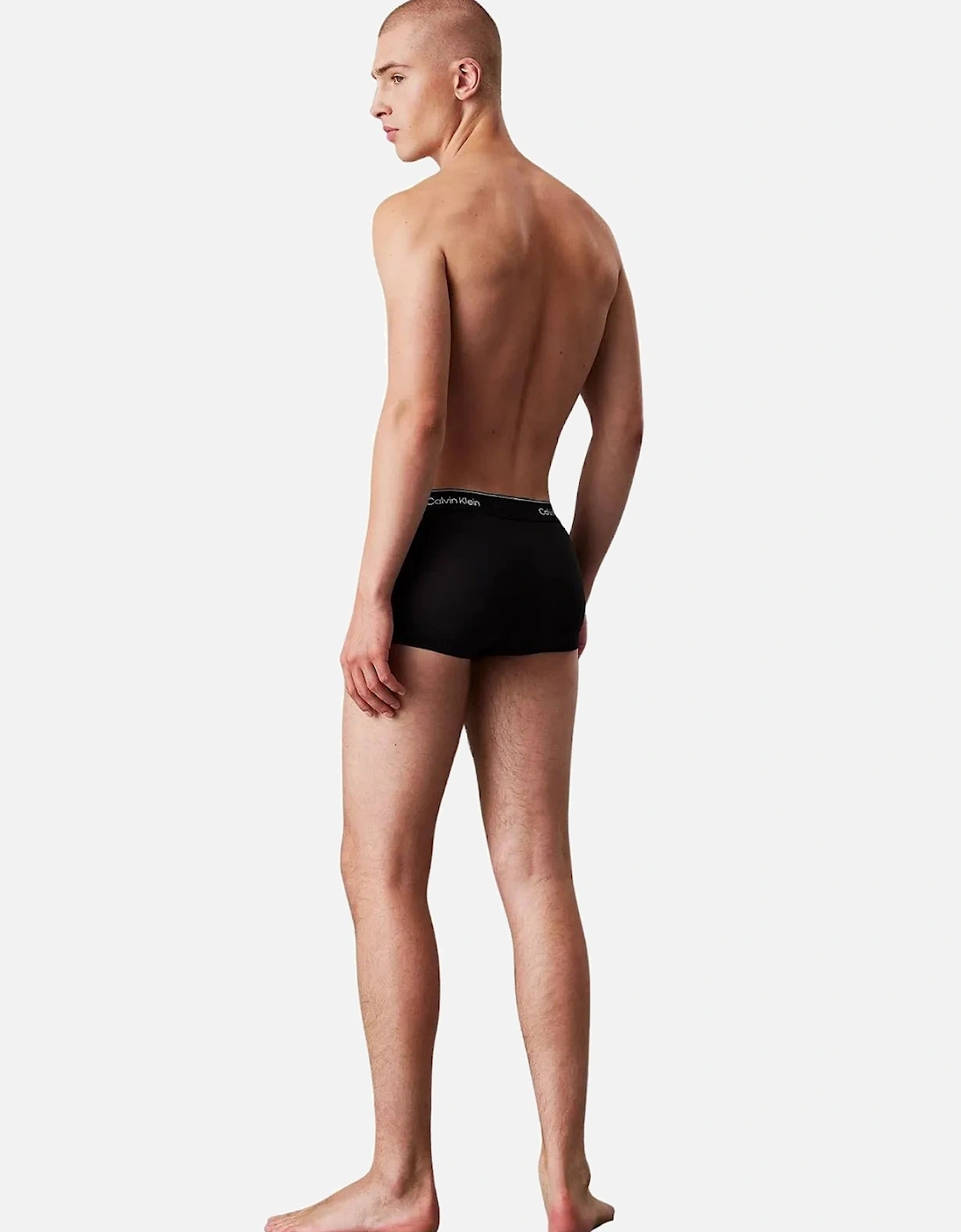 3-Pack Icon Cotton Stretch Low-Rise Boxer Trunks, Black/Glacier/Bluebell
