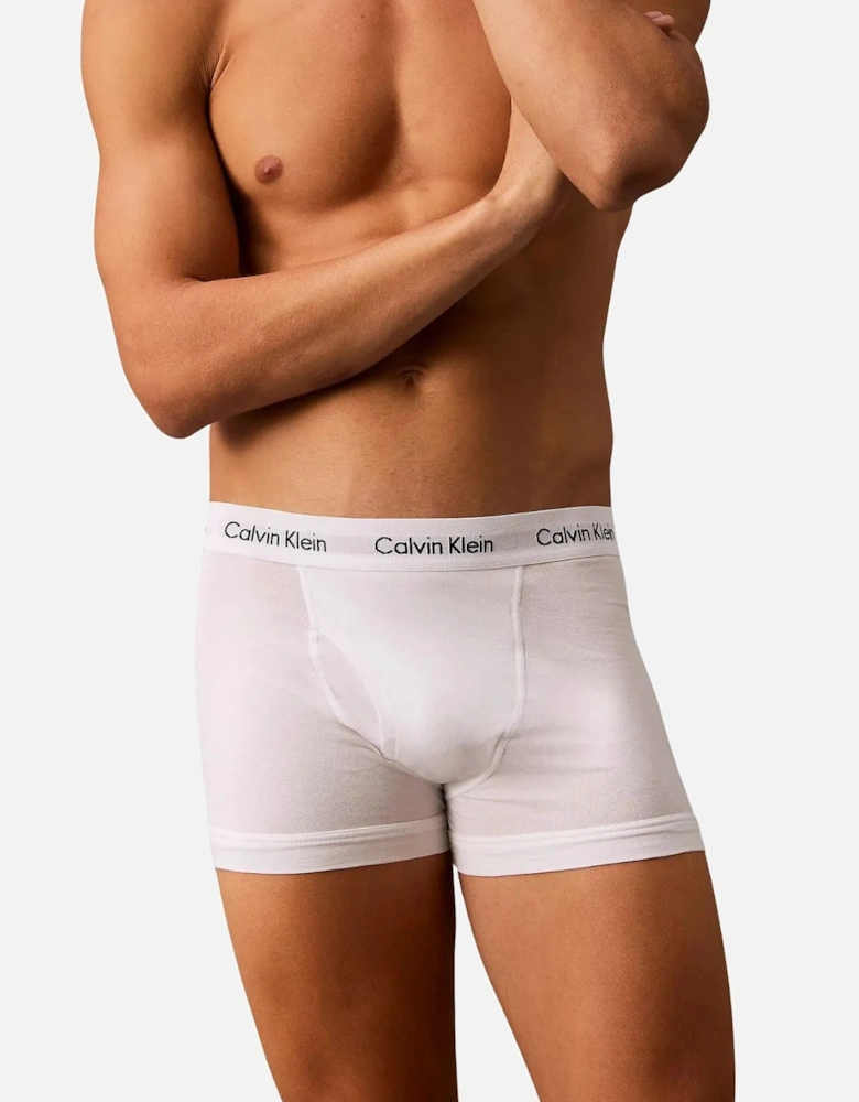 3-Pack Icon Cotton Stretch 'Relaxed Dart' Boxer Trunks, Black/White/Grey