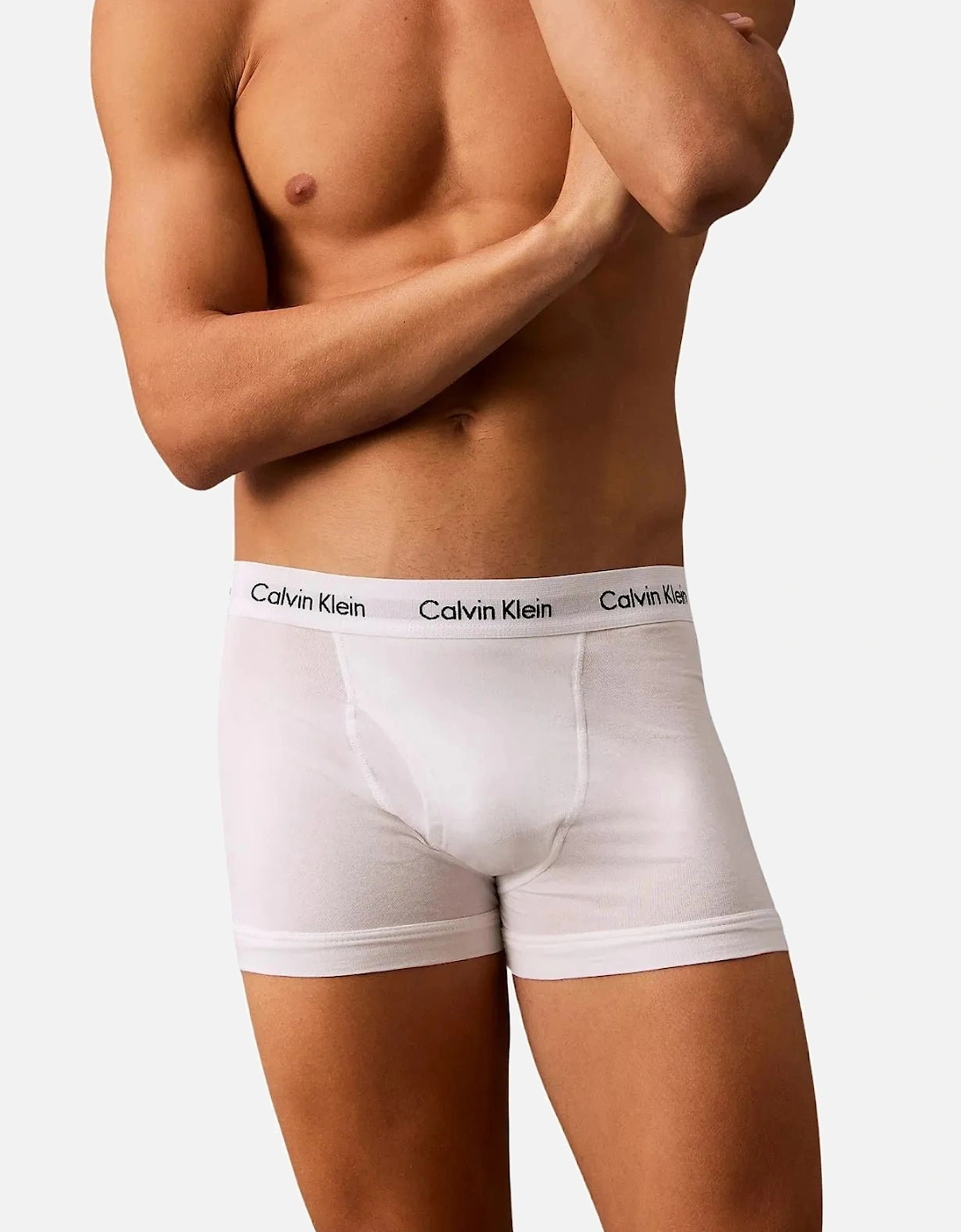 3-Pack Icon Cotton Stretch 'Relaxed Dart' Boxer Trunks, Black/White/Grey