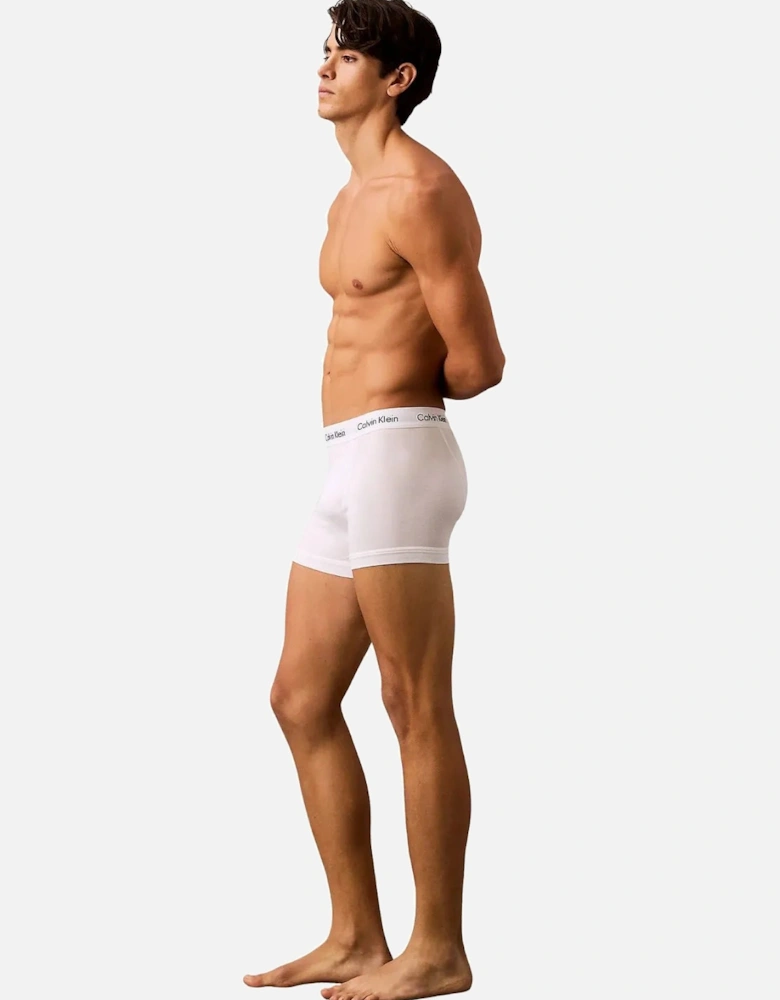 3-Pack Icon Cotton Stretch 'Relaxed Dart' Boxer Trunks, Black/White/Grey