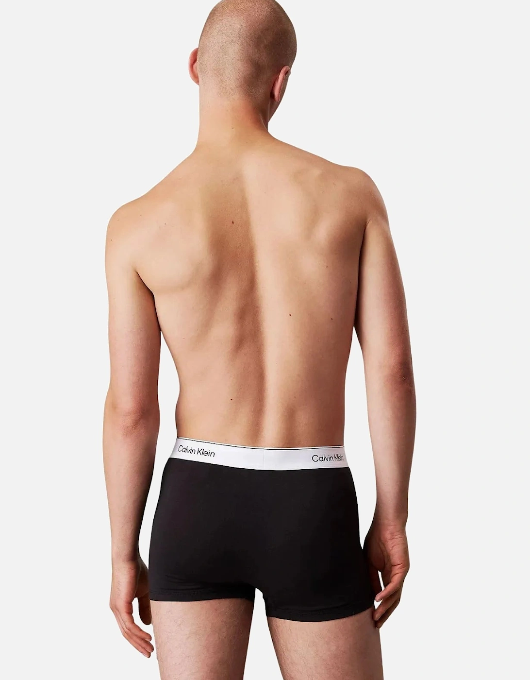 3-Pack Icon Cotton Stretch 'Relaxed Dart' Boxer Trunks, Black/Glacier/Bluebell