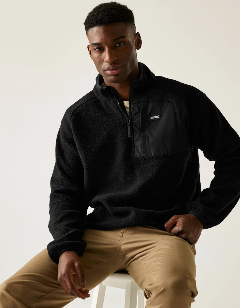 Mens Frankie Borg Half Zip Fleece