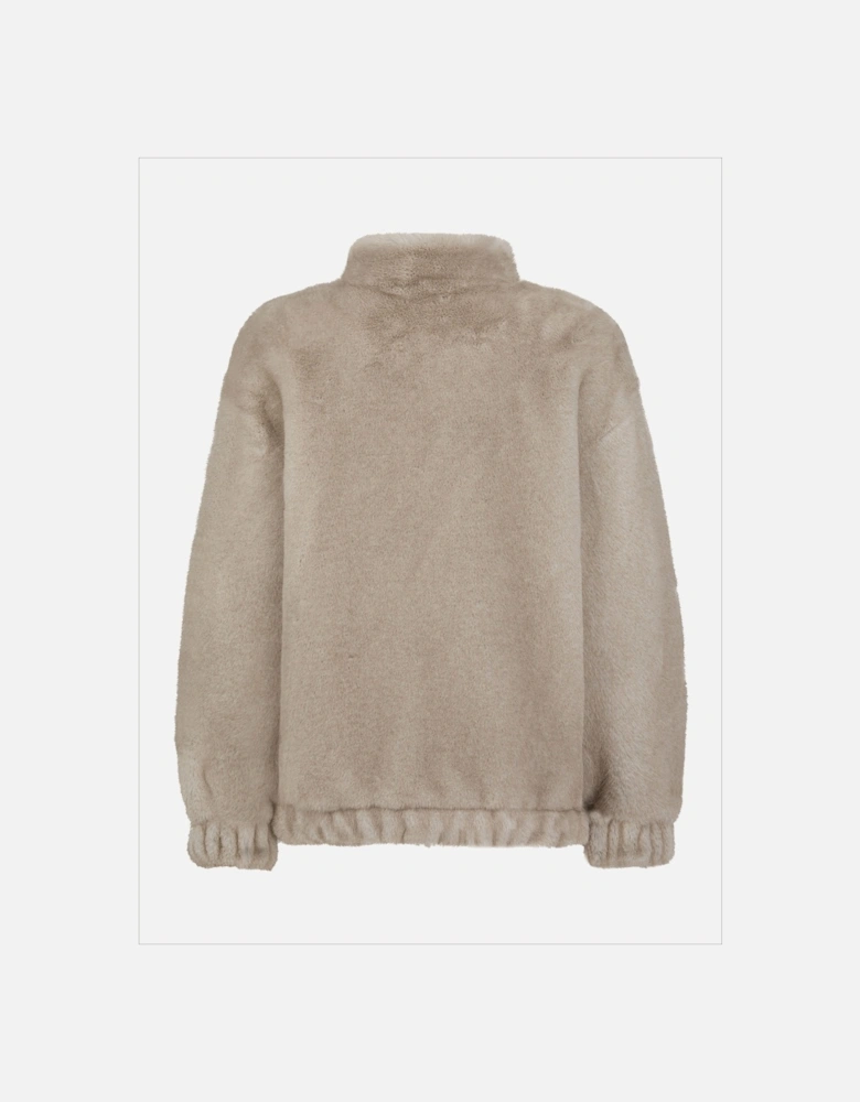 Aubrey Faux Fur Jacket In Grey
