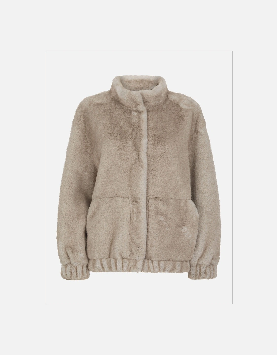 Aubrey Faux Fur Jacket In Grey