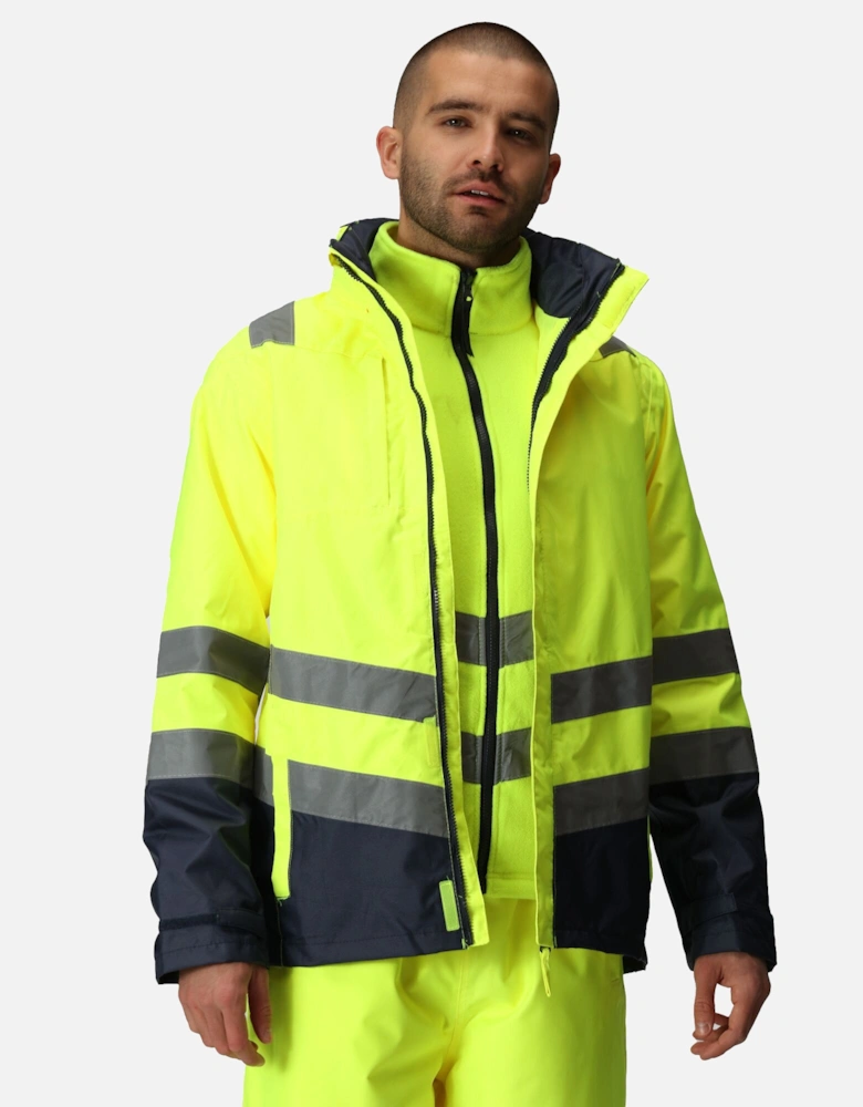 Professional Mens Hi-Vis 2 Layer Soft Shell Jacket