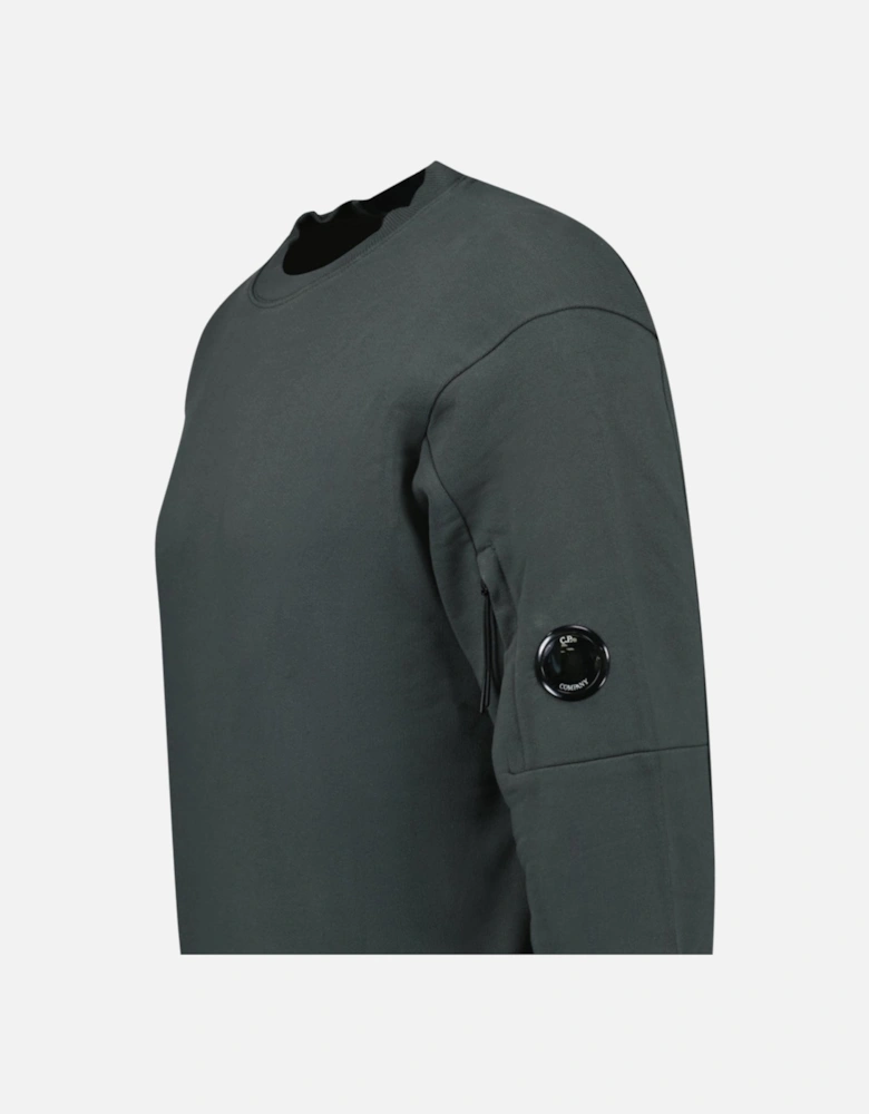Diagonal Raised Fleece Crewneck Lens Sweatshirt Dark Shadow Grey