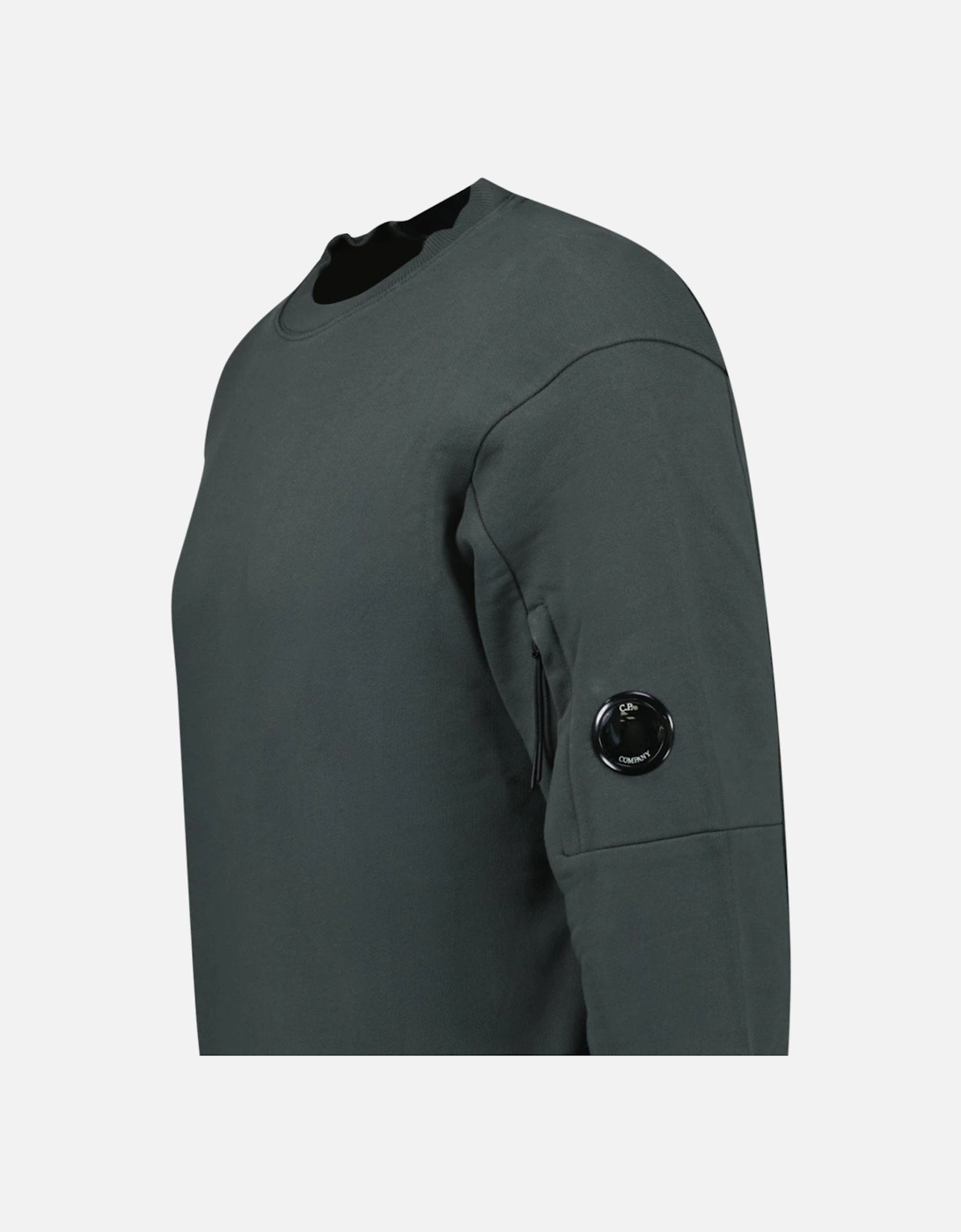 Diagonal Raised Fleece Crewneck Lens Sweatshirt Dark Shadow Grey