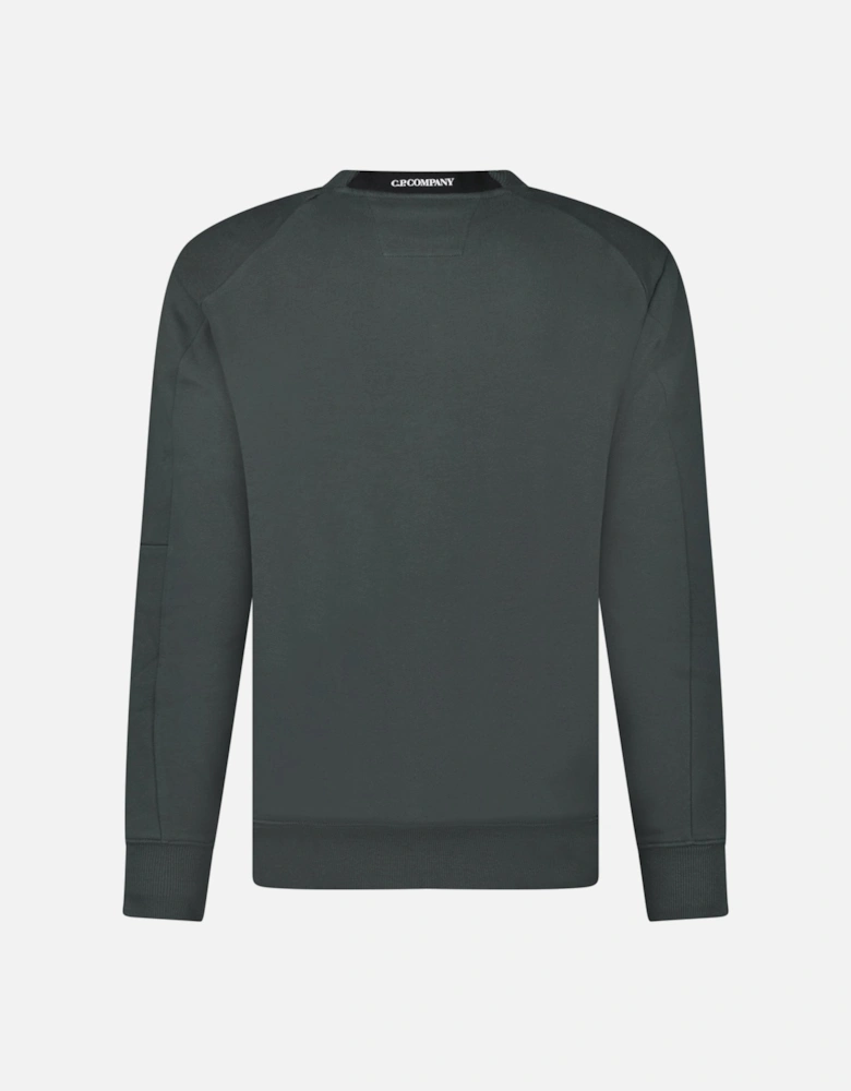 Diagonal Raised Fleece Crewneck Lens Sweatshirt Dark Shadow Grey