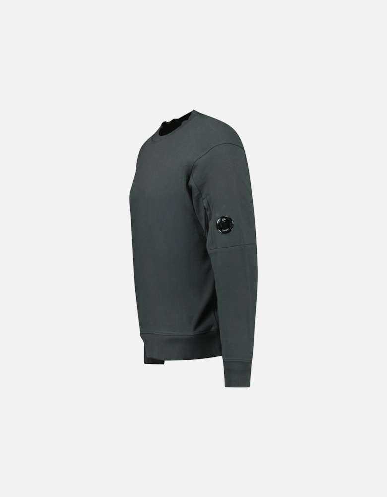 Diagonal Raised Fleece Crewneck Lens Sweatshirt Dark Shadow Grey